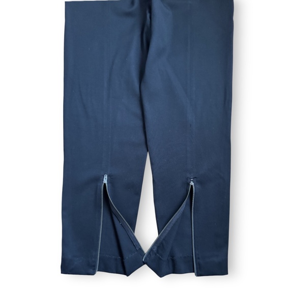 HELMUT LANG Black tailored ankle pants zip hem detail size 6 - Picture 3 of 8